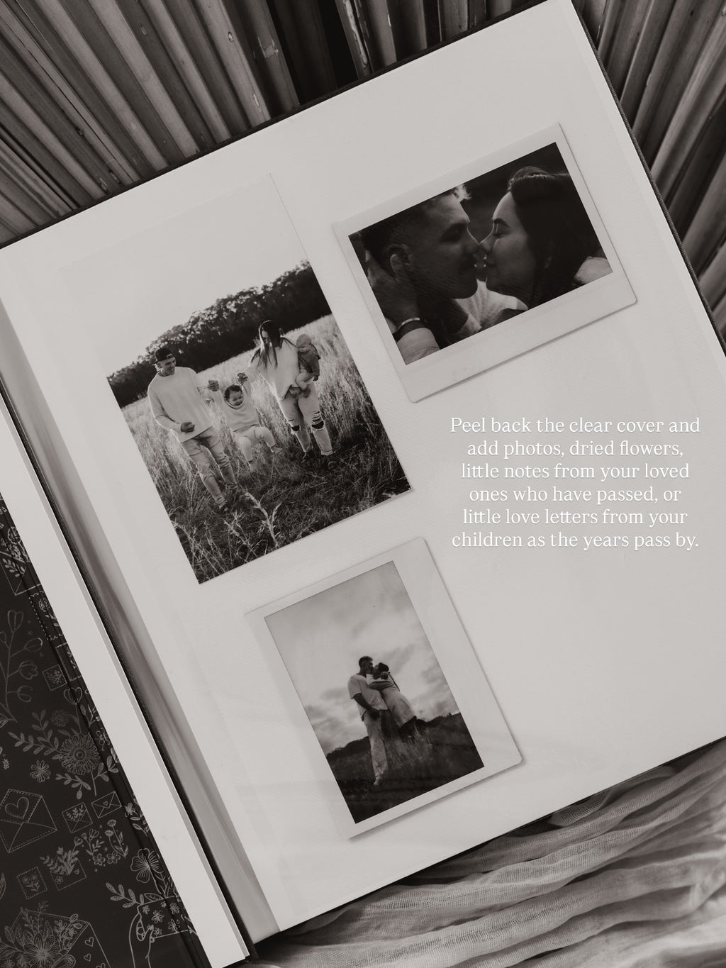 My Family Heirloom Linen Album - (Chocolate - Light brown)