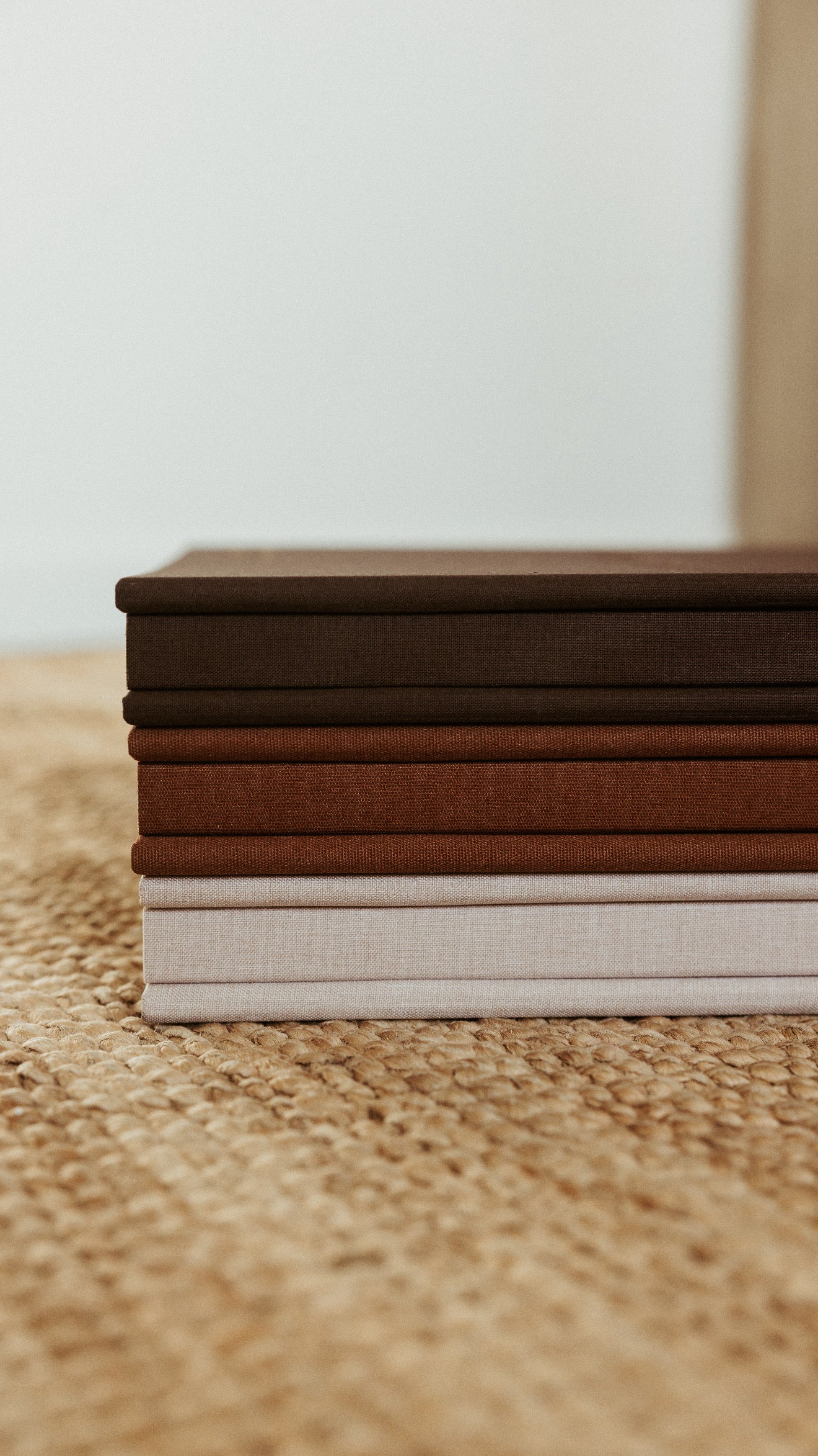 My Family Heirloom Linen Album - (Chocolate - Light brown)