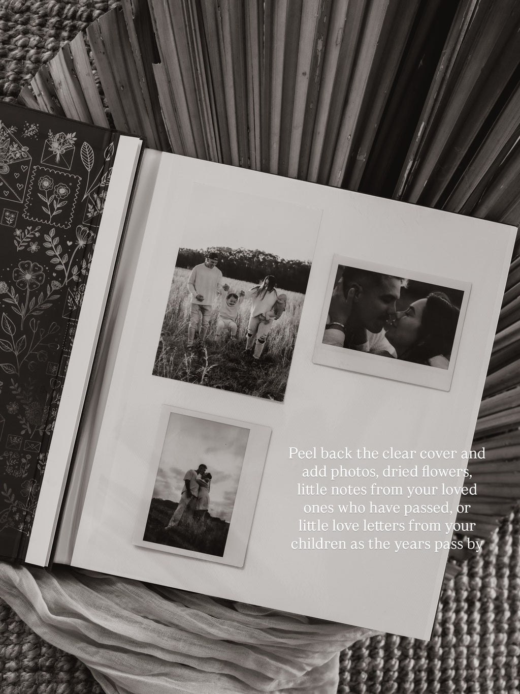 My Family Heirloom Linen Album - (Chocolate - Light brown)