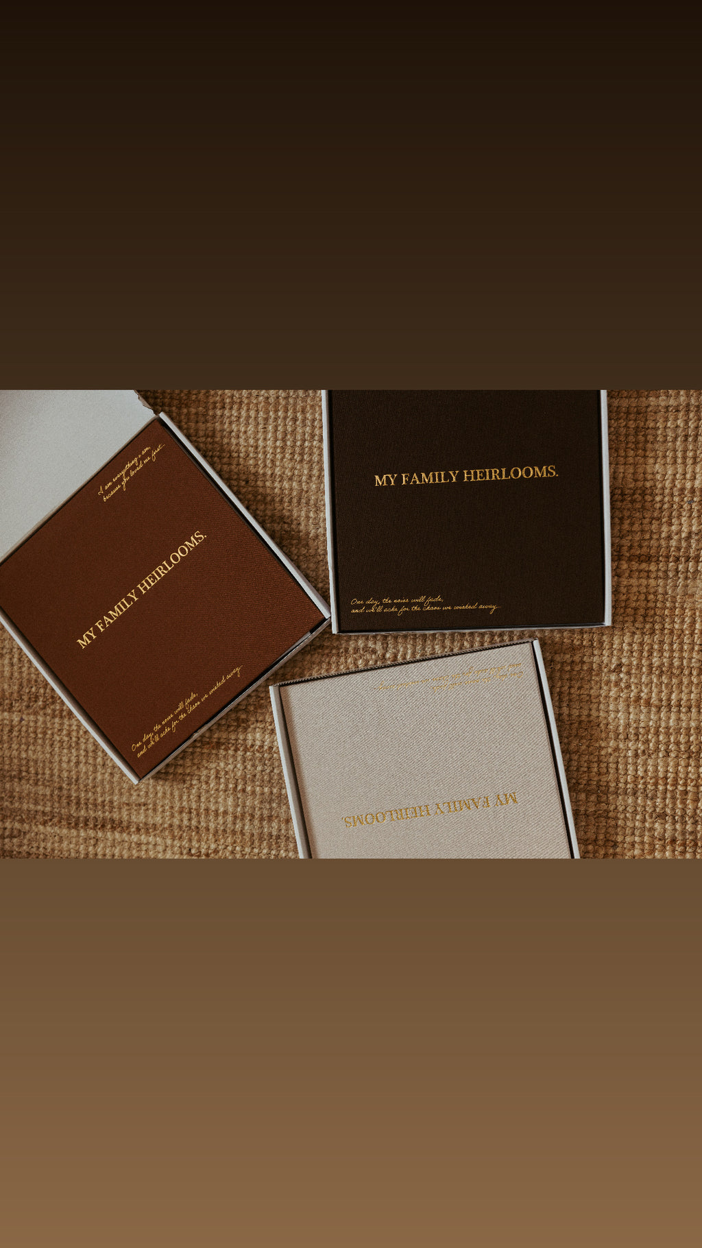 My Family Heirlooms Linen Album - (Beige Wash)